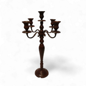 POLISHED BROWN CANDLEABRA 75cm