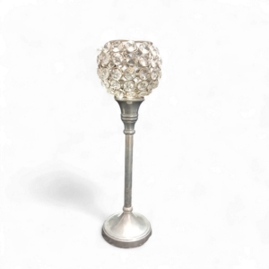 LONG STEM CRYSTAL CANDLE HOLDER 32cm