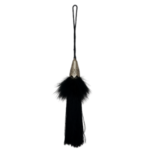 TASSELS BLACK WITH SILVER
