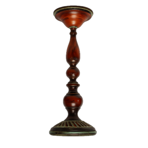 BRUSHED BROWN CANDLE STAND 49cm