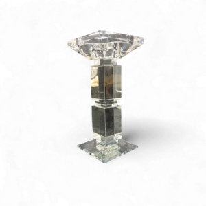 CRYSTAL GREEK COLUMN CANDLE HOLDER 18cm