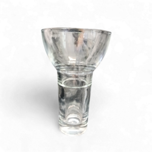 GLASS CANDLE HOLDER 15cm