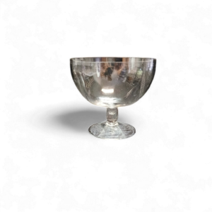 SHORT STEMMED GLASS VASE 14cm