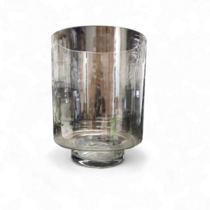 XL GLASS VASE WITH BASE 34cm