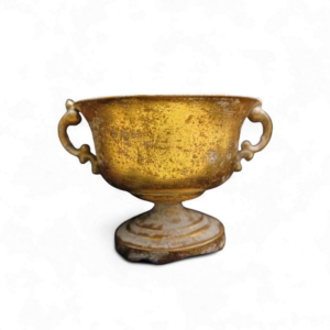 VINTAGE GOLD BOWL VASE 16cm