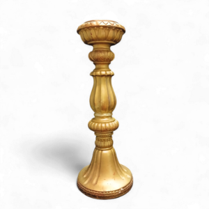 GOLD WOODEN CANDLE STAND 50cm