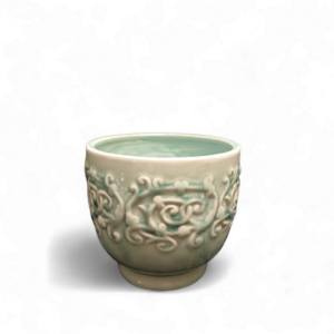 DOVE BLUE BOWL VASE 14cm