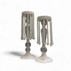 PEARL DETAIL CANDLE HOLDER 24cm