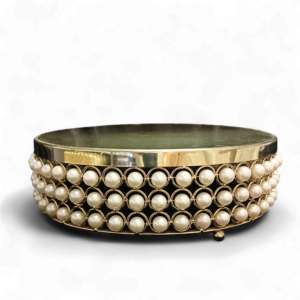 SML PEARL GOLD CAKE STAND 30cm