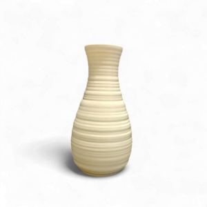 CREAM STRIPPED VASE 20cm
