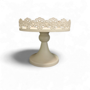 CREAM LACE DETAIL STAND 17cm