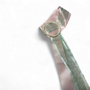 SERVETTE HOLDER GREEN PINK RIBBON
