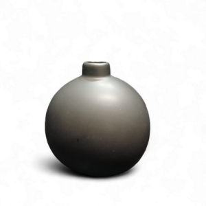 CERAMIC BULB VASE BLACK 10cm