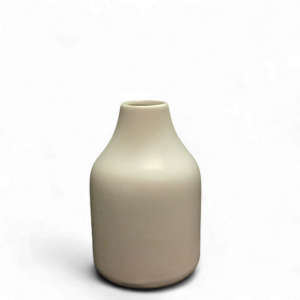 CERAMIC BOTTLE VASE WHITE 15cm