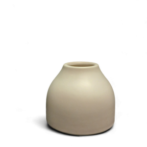 CERAMIC DOME VASE WHITE 8cm