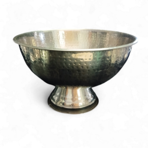 SILVER TEXTURED WINE COOLER 22cm