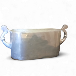 SILVER OBLONG FLOWER VASE 30cm