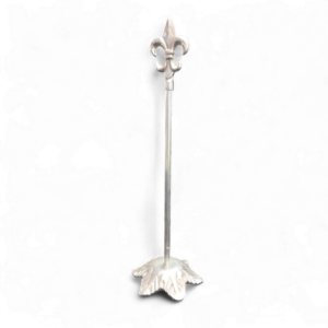 SILVER FLEUR DE LIS CARD STAND 40cm