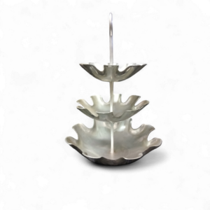 SILVER 3 TIER SNACK PLATTER