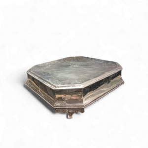 XL ANTIQUE SILVER CAKE STAND 67cmx67cm