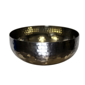TEXTURED SILVER BOWL 19cm