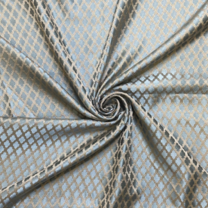 TABLE CLOTH DUCK EGG AND GOLD 295x270cm