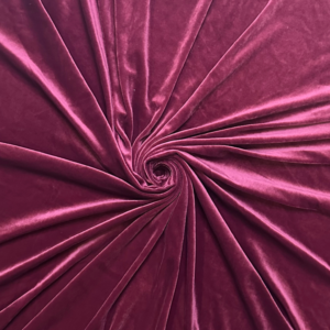 TABLE CLOTH ROUND BURGUNDY VELVET 325cm