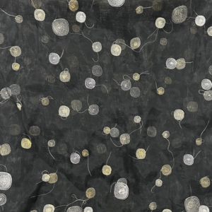 TABLE OVERLAY BLACK WITH DETAIL 270x260cm