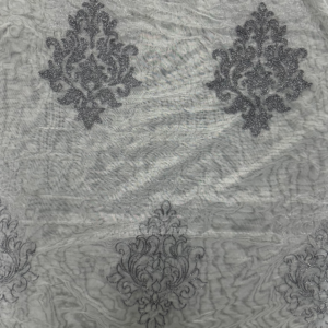 TABLE OVERLAY WHITE NET & SILVER 270x270cm