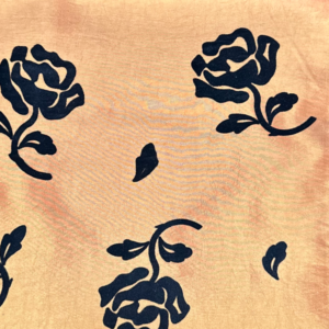 TABLE RUNNER BRONZE & BLACK ROSES 180x30cm