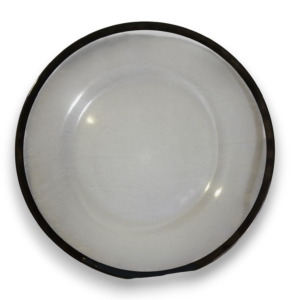 GLASS WITH BLACK RIM UNDERPLATE