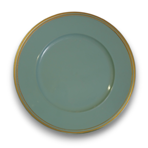 DOVE BLUE WITH GOLD TRIM UNDERPLATE