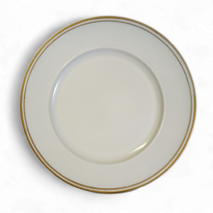 WHITE WITH GOLD TRIM UNDERPLATE