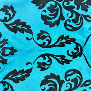 TABLE OVERLAY TURQUOISE AND BLACK